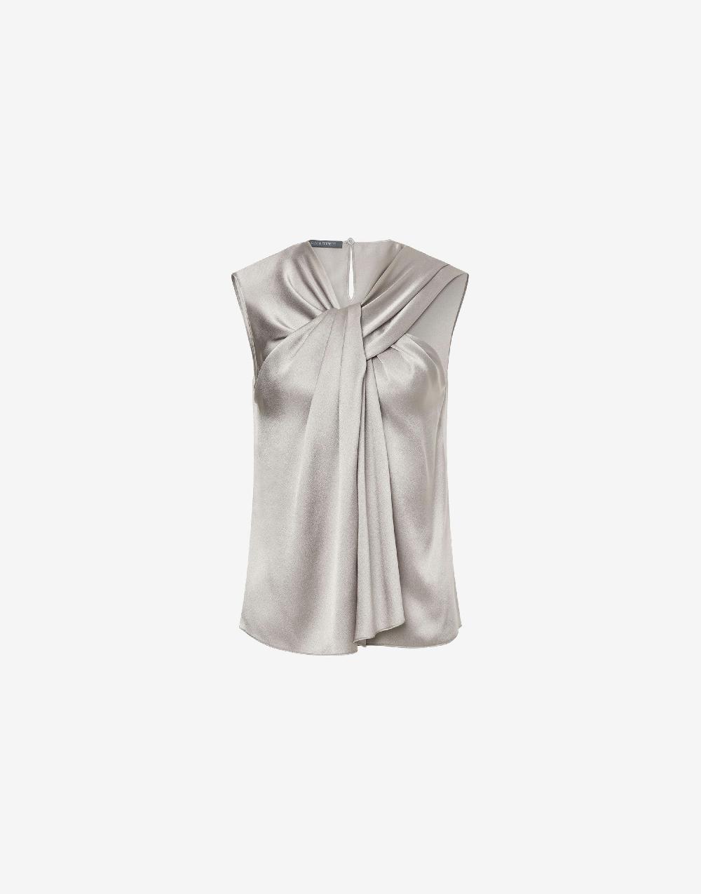 Alberta Ferretti Top senza maniche in raso