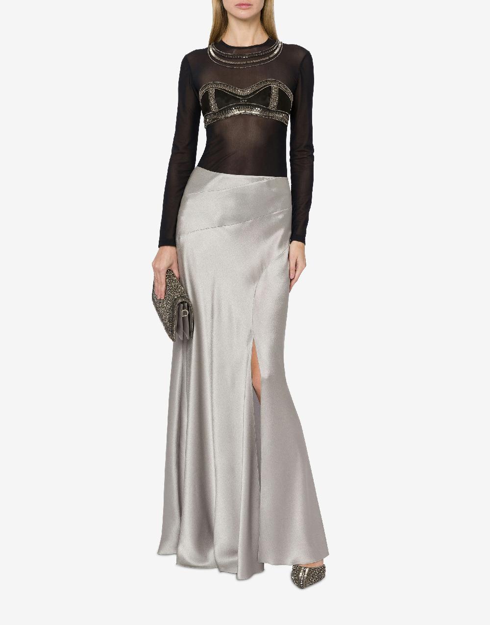 Alberta Ferretti Gonna lunga in raso Qualità