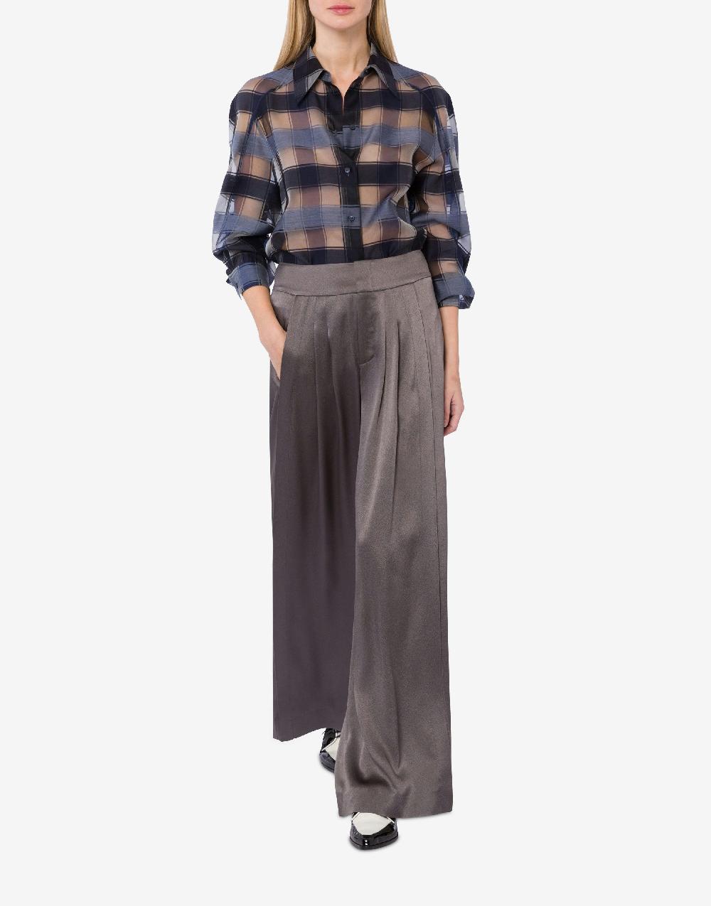 Alberta Ferretti Pantalone in raso con pieghe Promozione