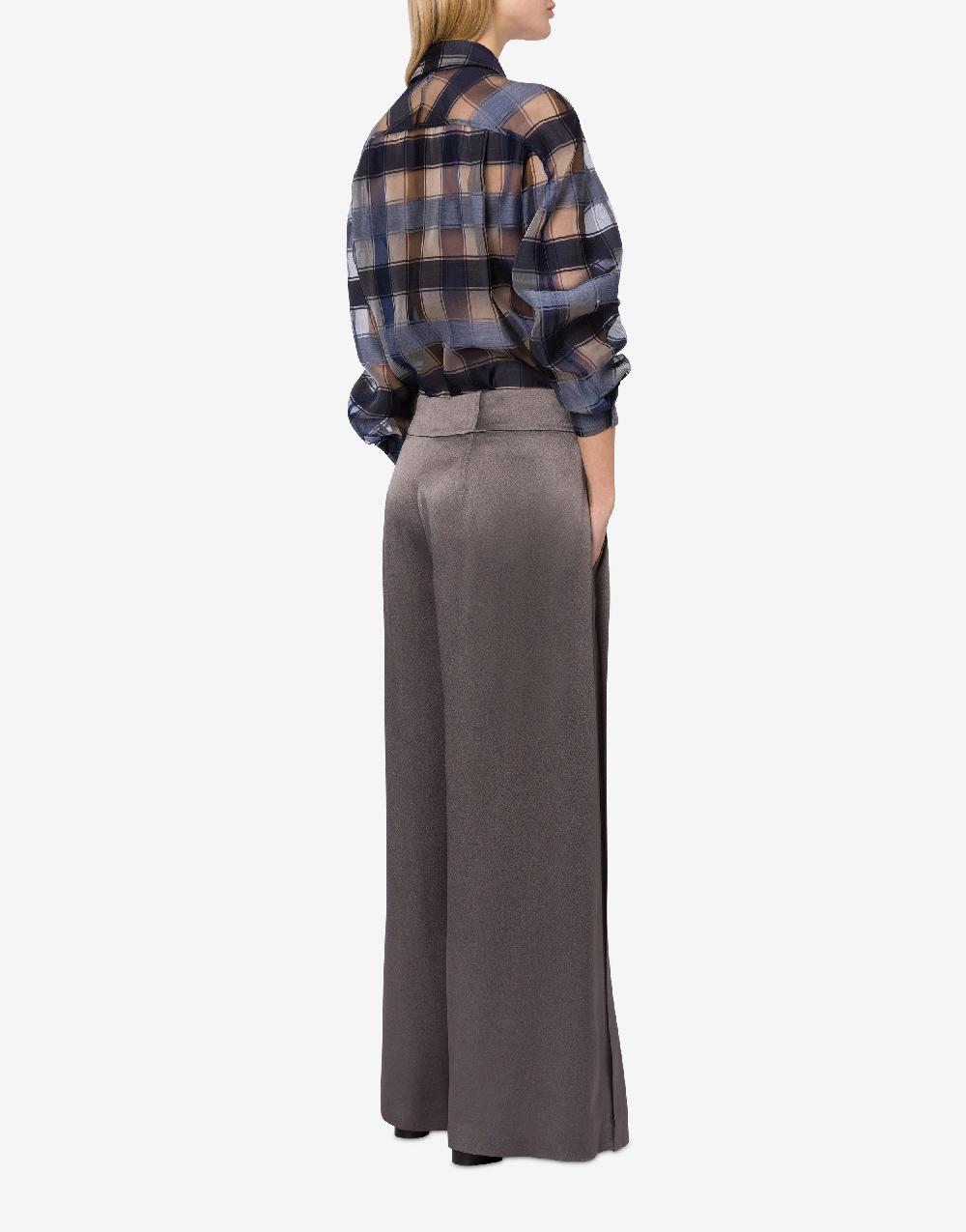 Alberta Ferretti Pantalone in raso con pieghe Promozione