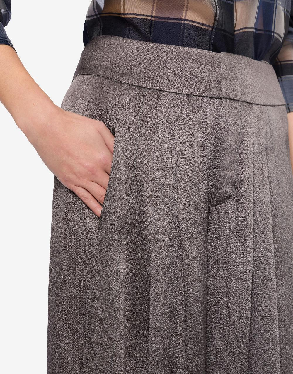 Alberta Ferretti Pantalone in raso con pieghe Promozione