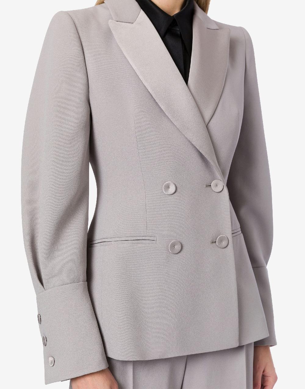 Alberta Ferretti Giacca doppiopetto in enver satin Soddisfazione Garantita