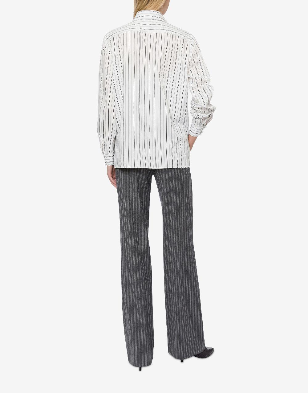 Alberta Ferretti Camicia in drill rigato con gilet Negozi Online