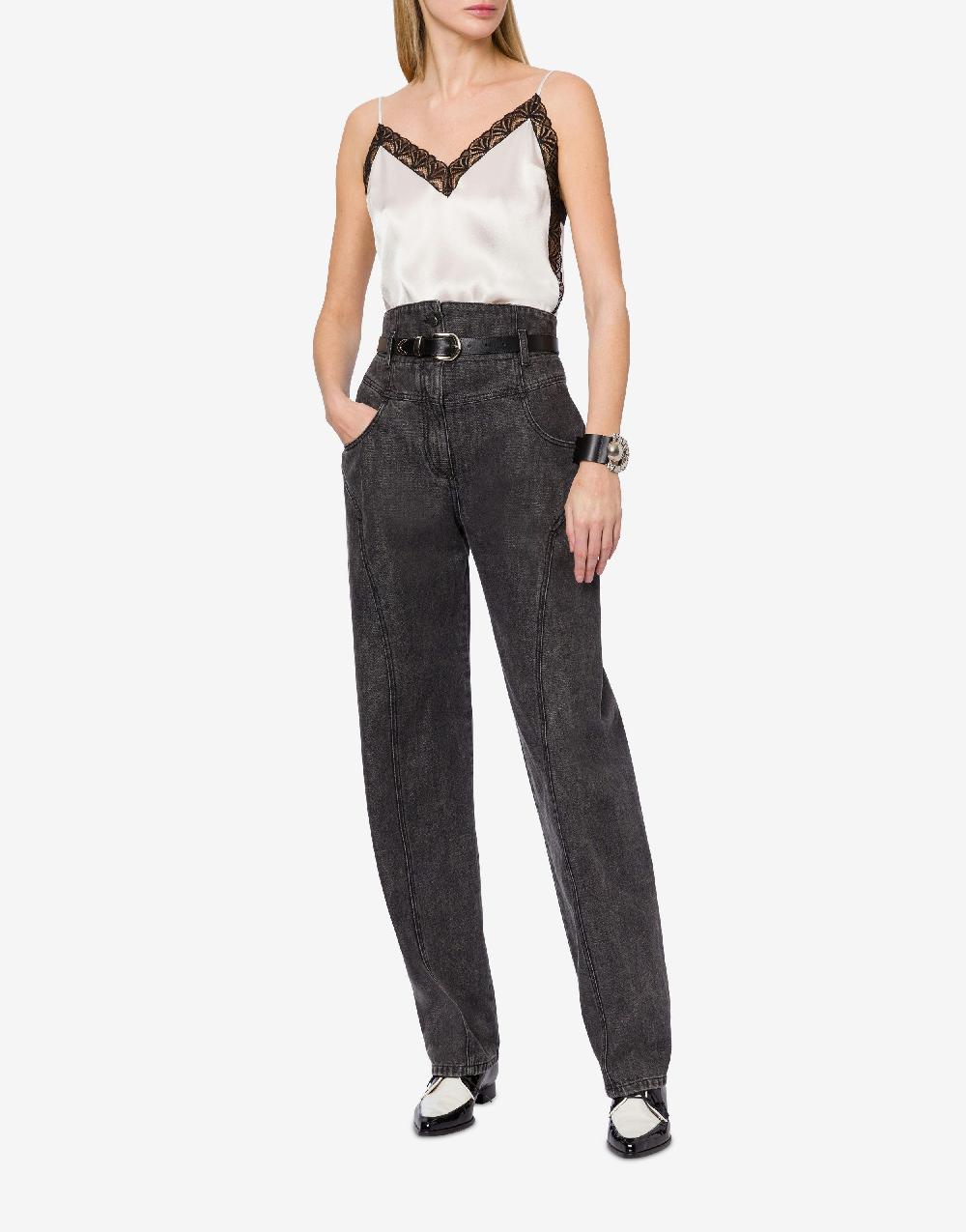 Alberta Ferretti Top in raso con pizzo Acquista Ora