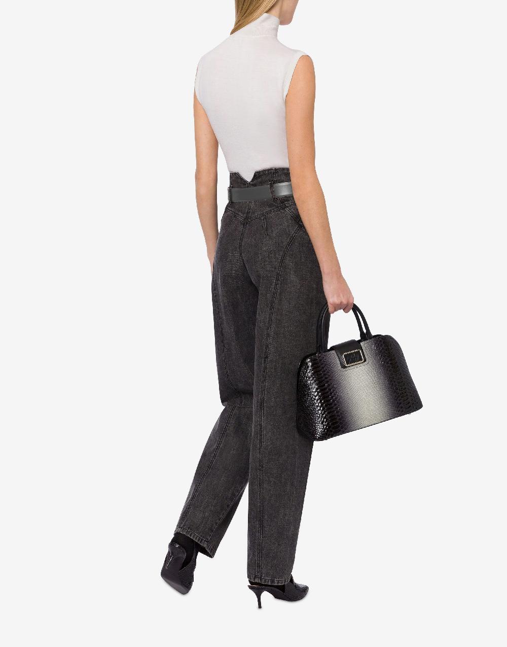 Alberta Ferretti Top a collo alto in lana e seta Consegna Veloce