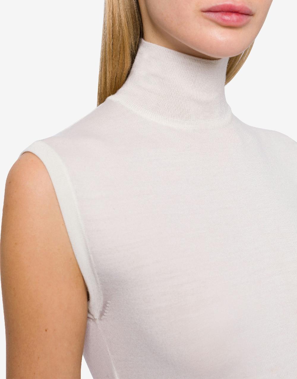Alberta Ferretti Top a collo alto in lana e seta Consegna Veloce