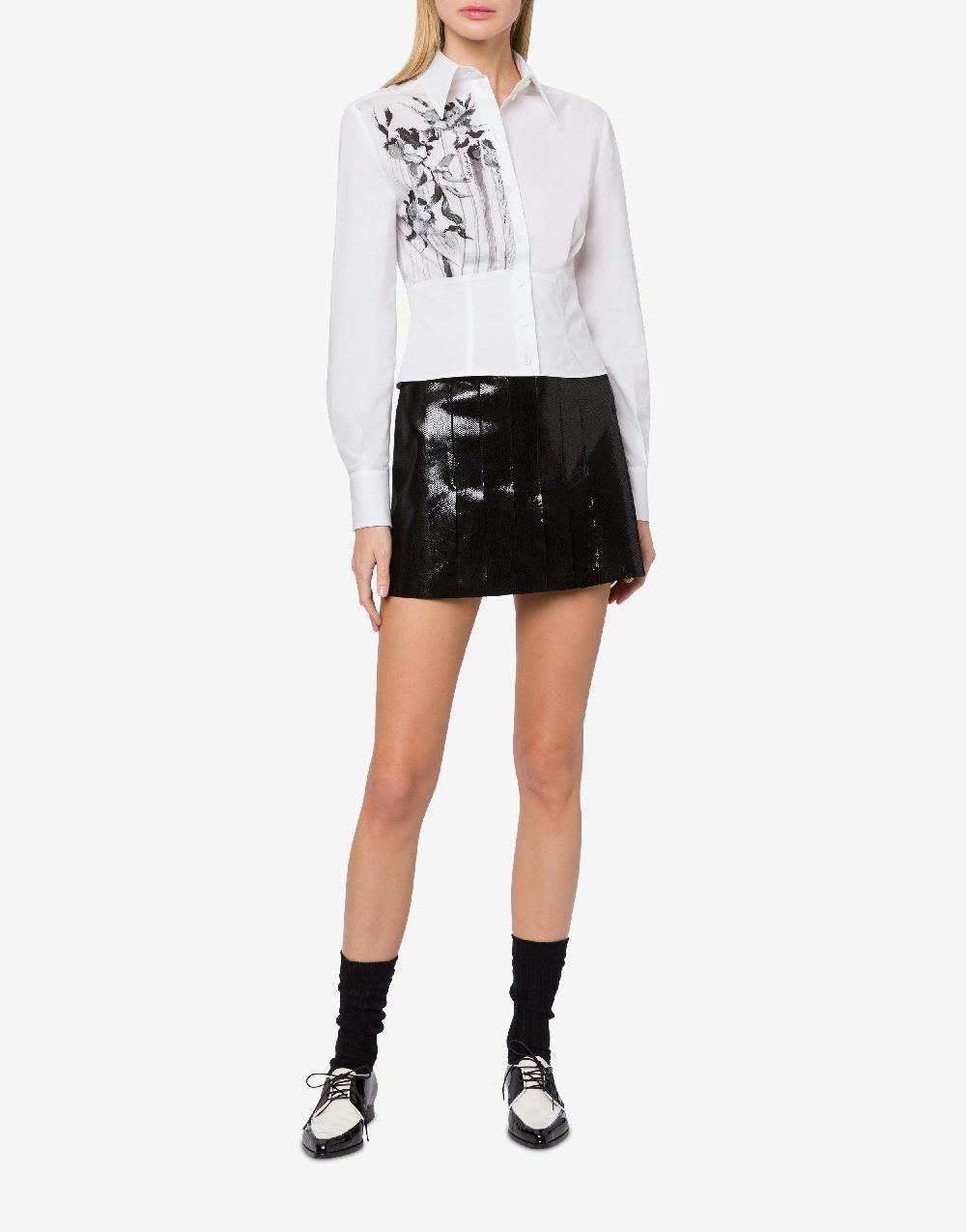 Alberta Ferretti Camicia in popeline stretch Dripping Roses Promozione Limitata
