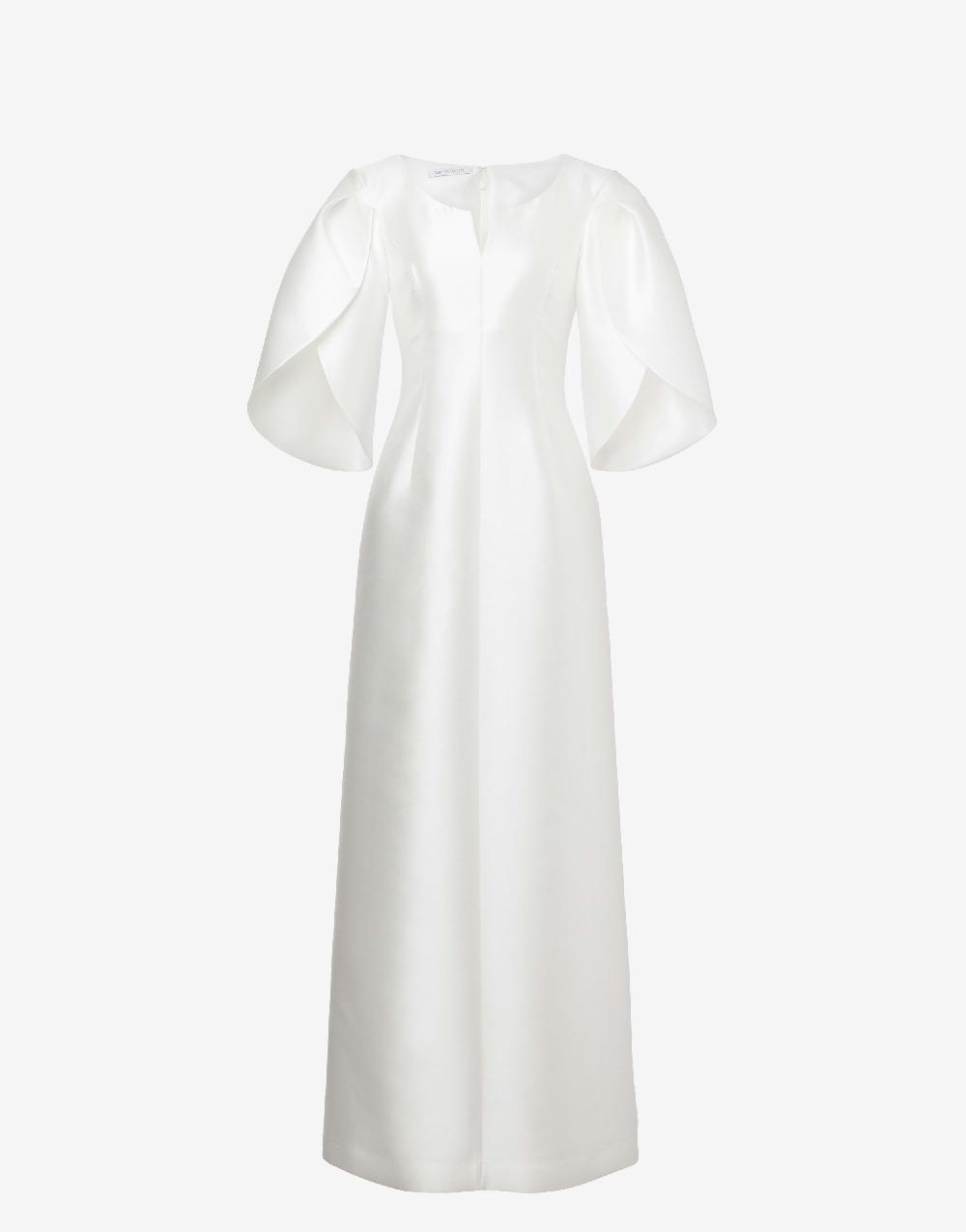 Alberta Ferretti Abito in mikado con maniche tulipano