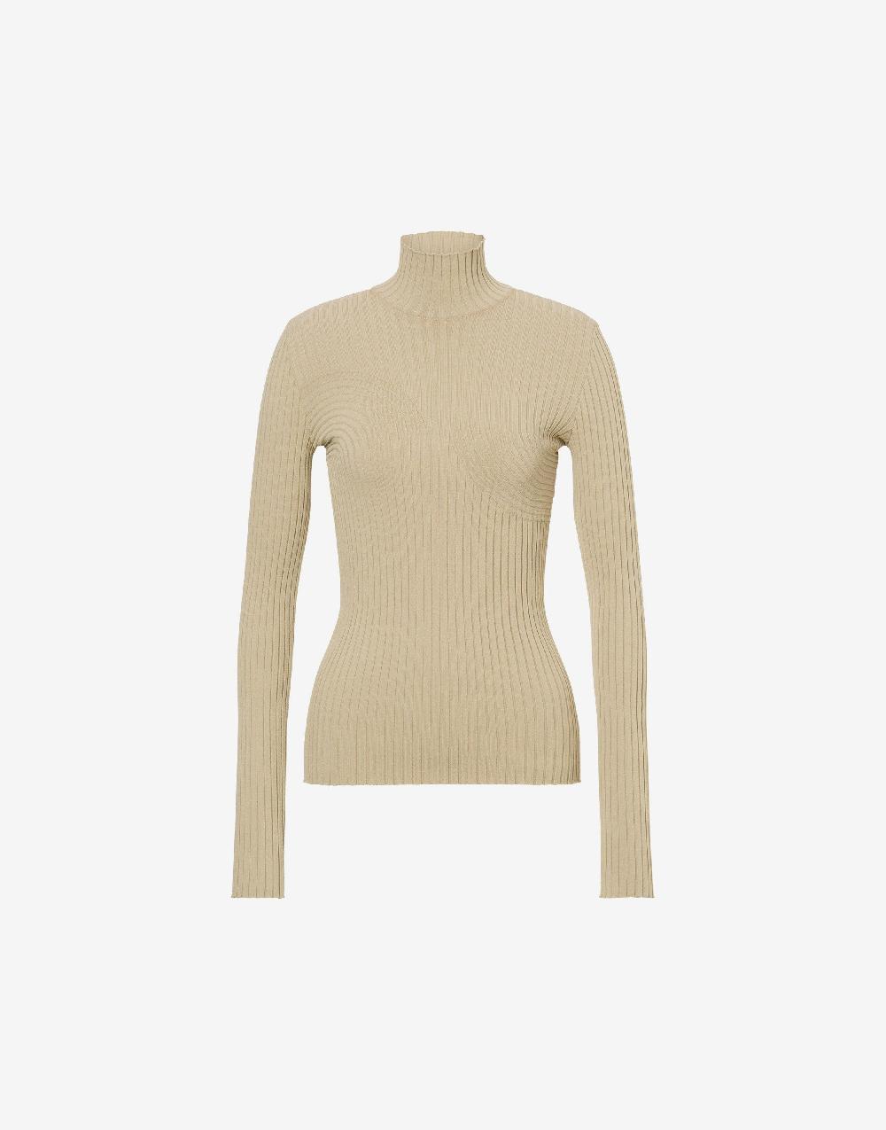 Alberta Ferretti Maglia a collo alto in viscosa stretch