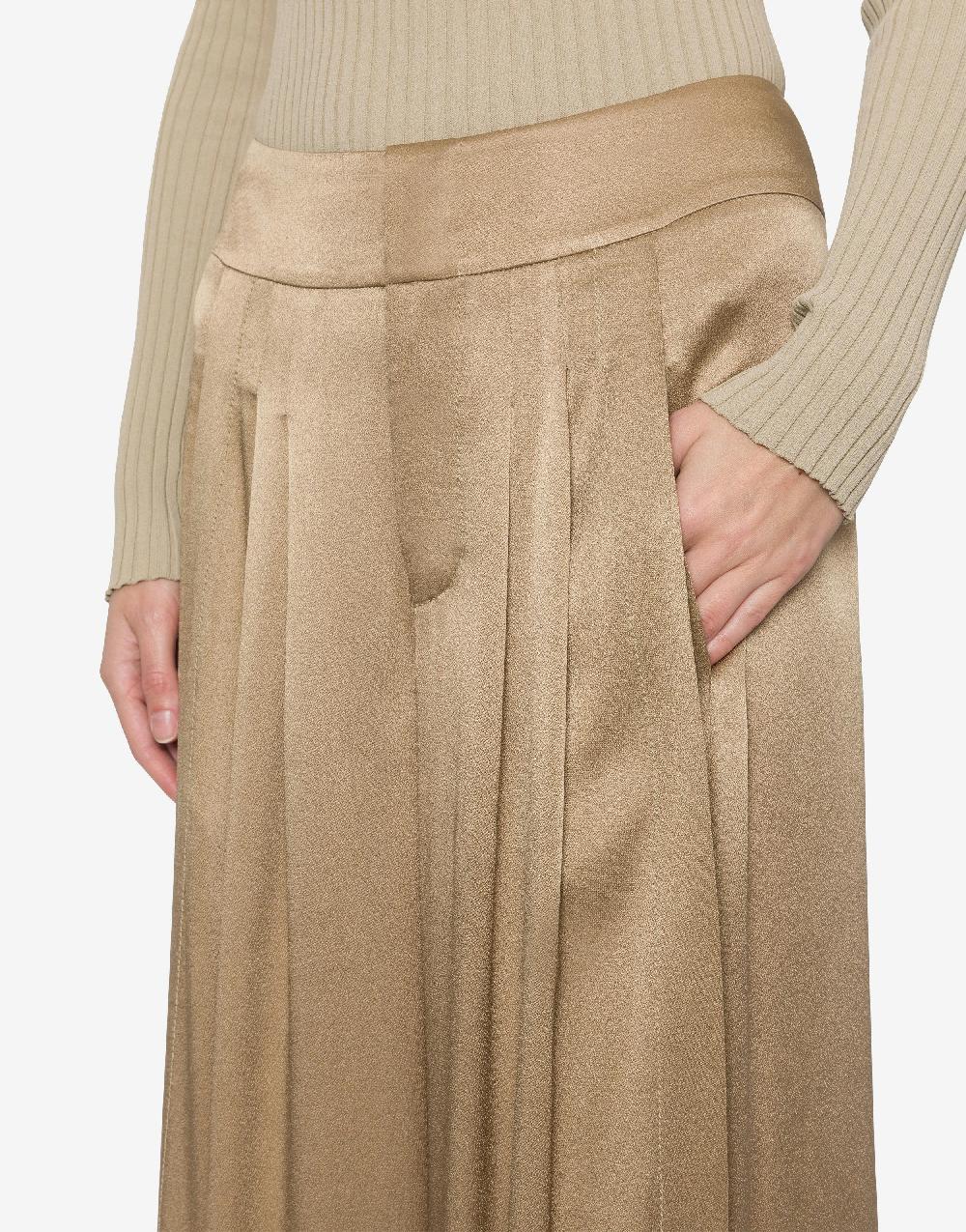 Alberta Ferretti Pantalone in raso con pieghe Presa