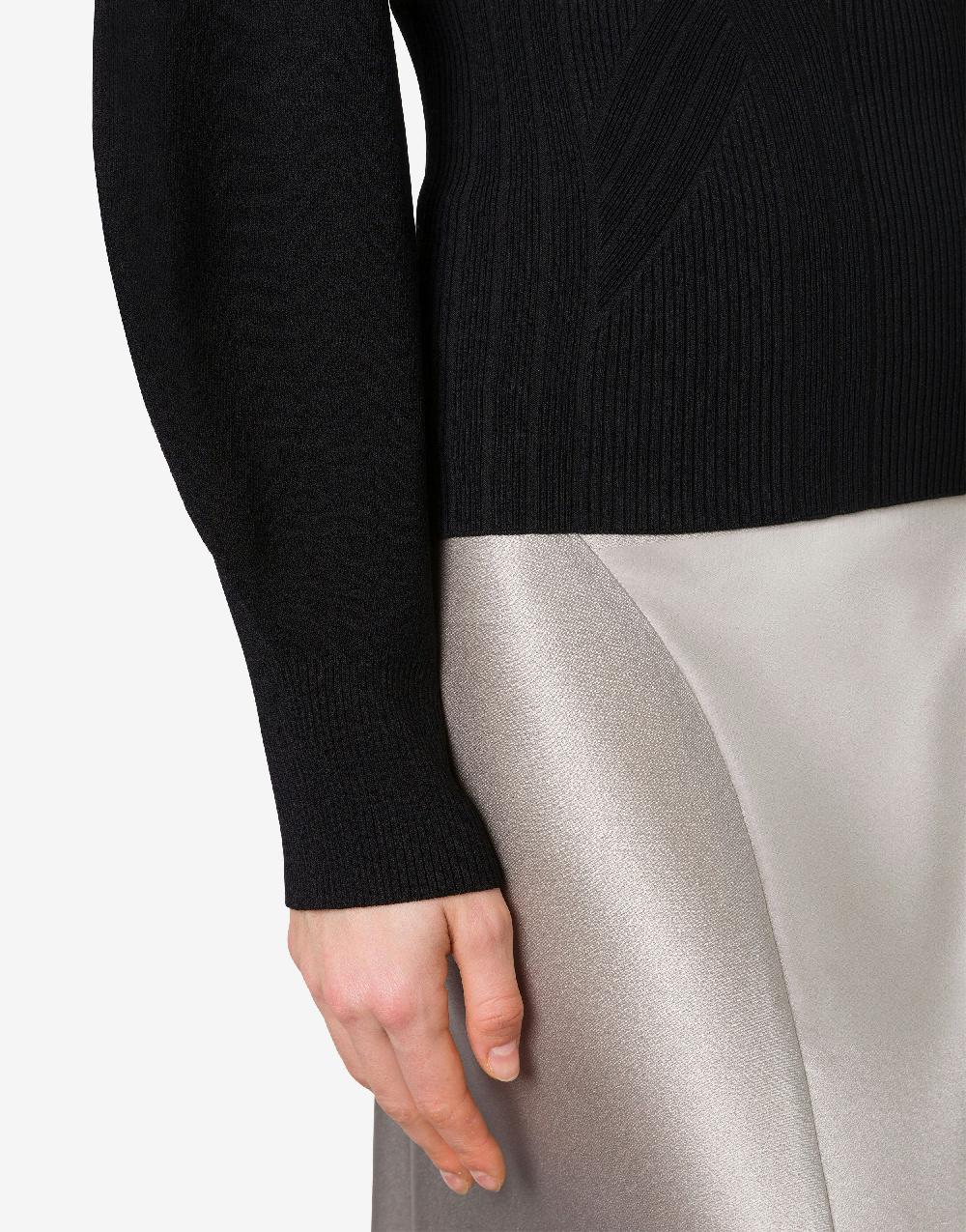 Alberta Ferretti Maglia stretch con maniche voluminose In Vendita