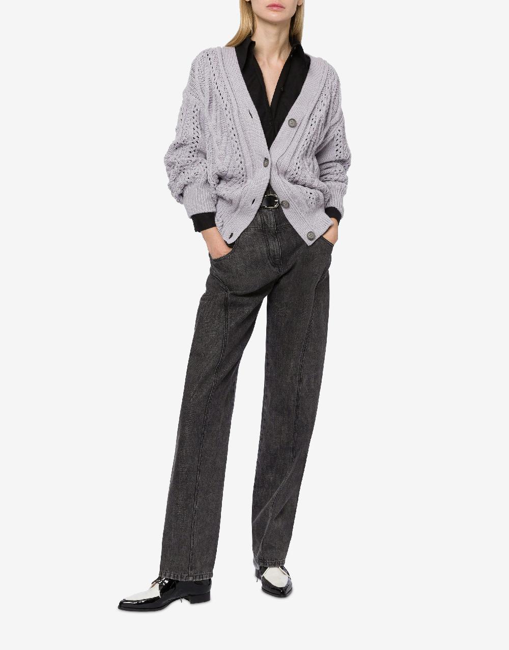 Alberta Ferretti Cardigan oversize in lana Vendite Flash