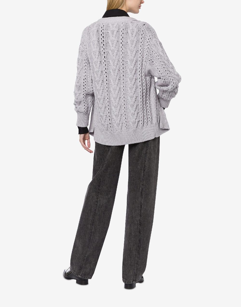Alberta Ferretti Cardigan oversize in lana Vendite Flash