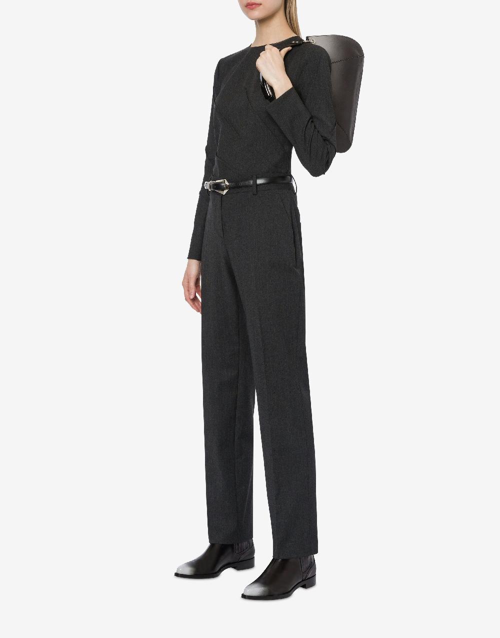 Alberta Ferretti Pantalone in twill di lana stretch Moda
