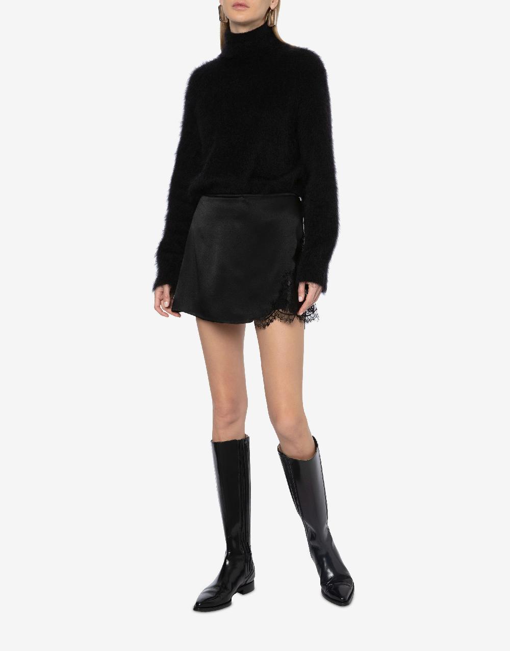Alberta Ferretti Maglione con collo alto in mohair superkid 2025