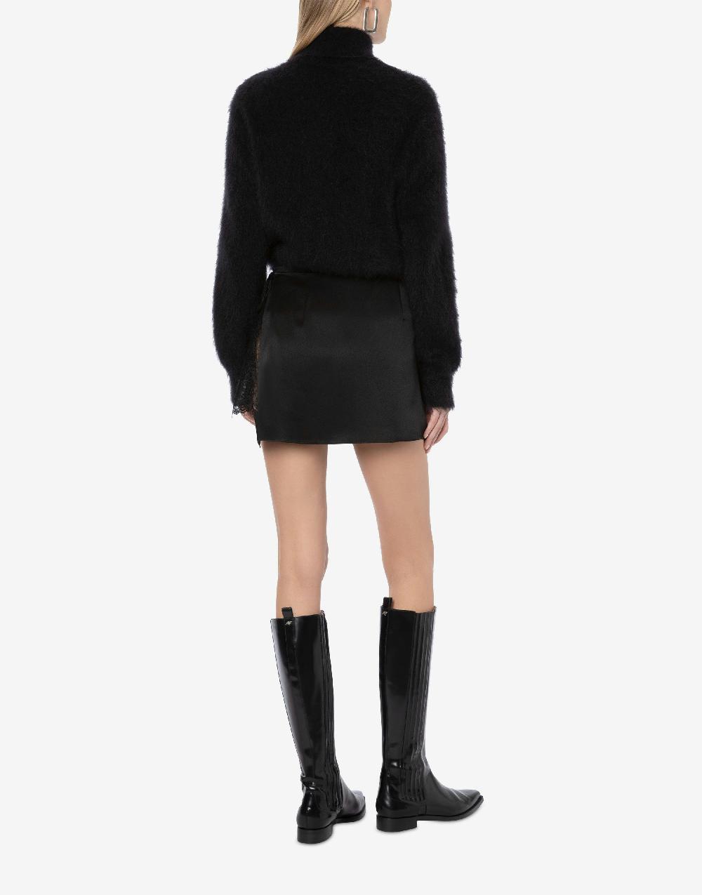 Alberta Ferretti Maglione con collo alto in mohair superkid 2025