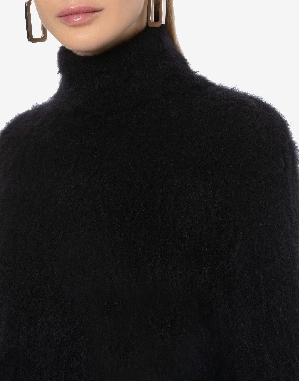 Alberta Ferretti Maglione con collo alto in mohair superkid 2025