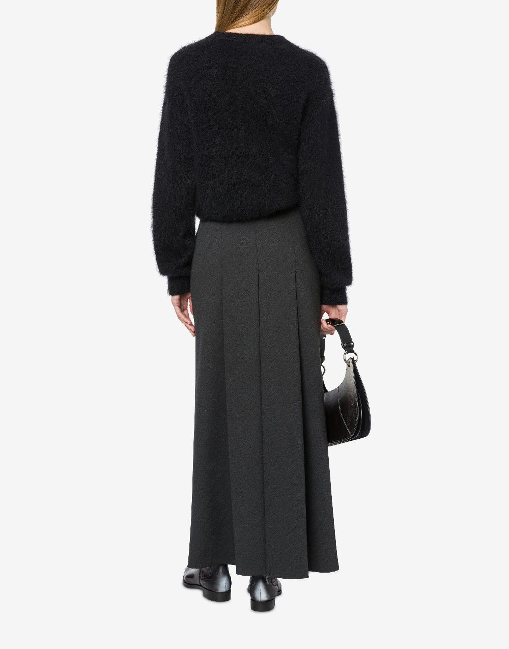 Alberta Ferretti Maglione in mohair superkid con logo 2025