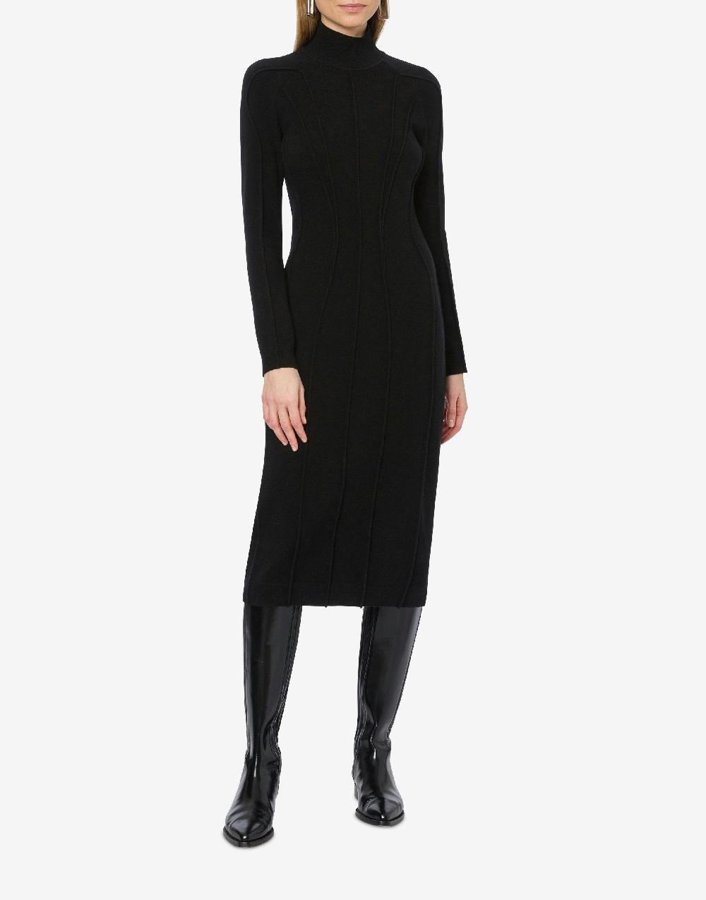 Alberta Ferretti Abito longuette in lana e cashmere Spedizione Gratuita
