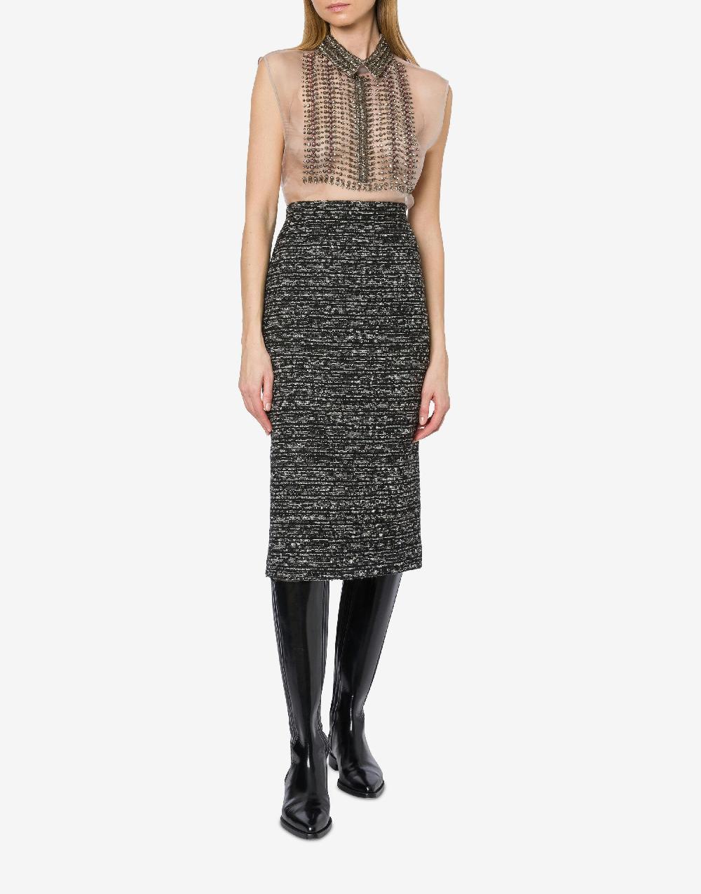 Alberta Ferretti Top in organza con ricamo perline Soddisfazione Garantita