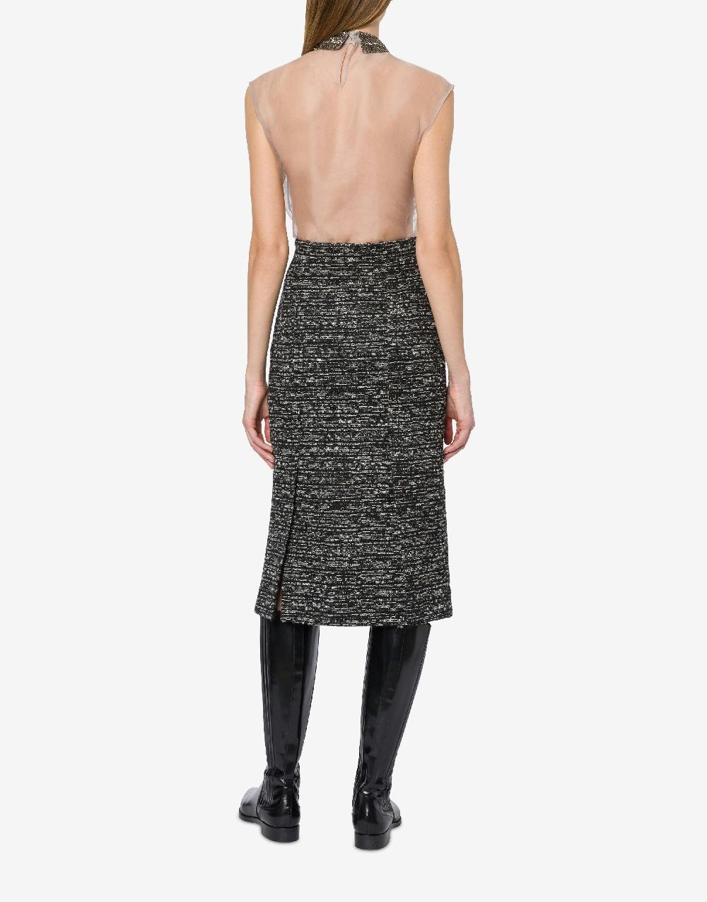 Alberta Ferretti Top in organza con ricamo perline Soddisfazione Garantita