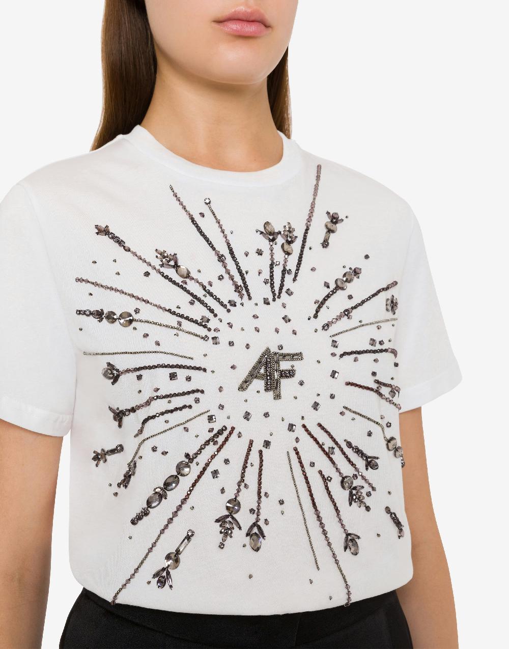 Alberta Ferretti T-shirt in jersey organico con ricamo Qualità Garantita