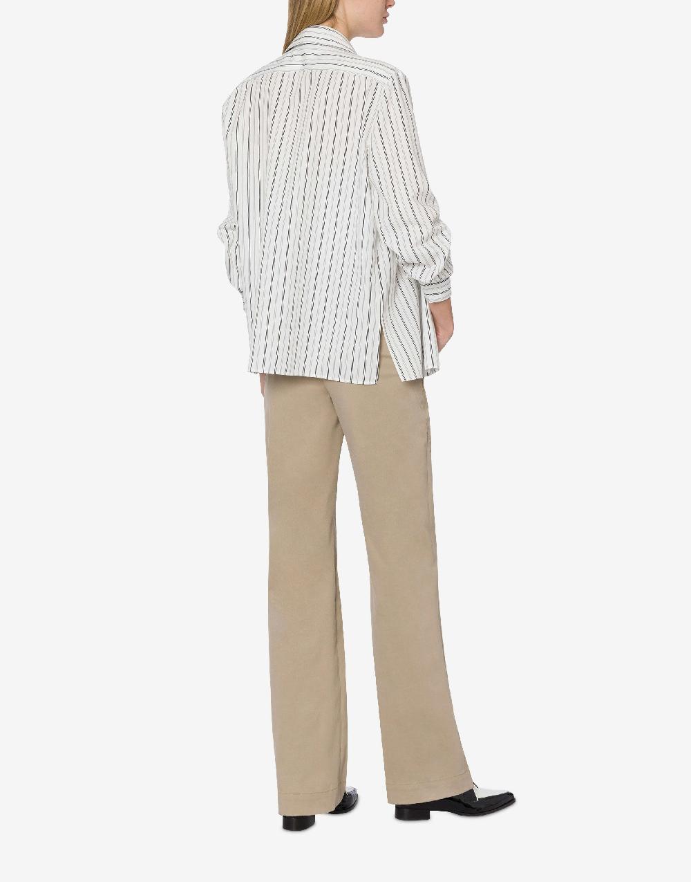 Alberta Ferretti Pantalone in gabardina di cotone stretch Negozi Online