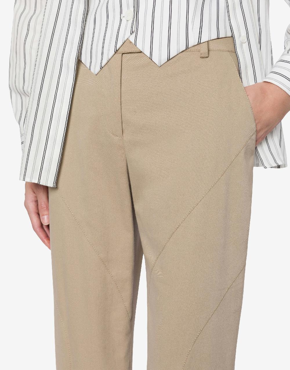 Alberta Ferretti Pantalone in gabardina di cotone stretch Negozi Online