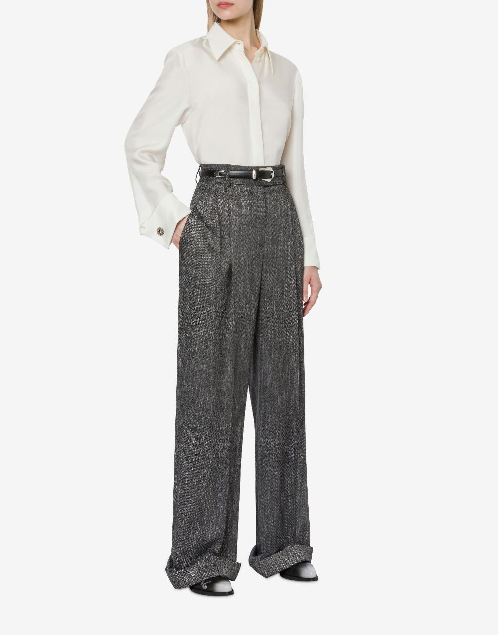 Alberta Ferretti Camicia in twill di seta con bottoni gioiello Fino Al -60%