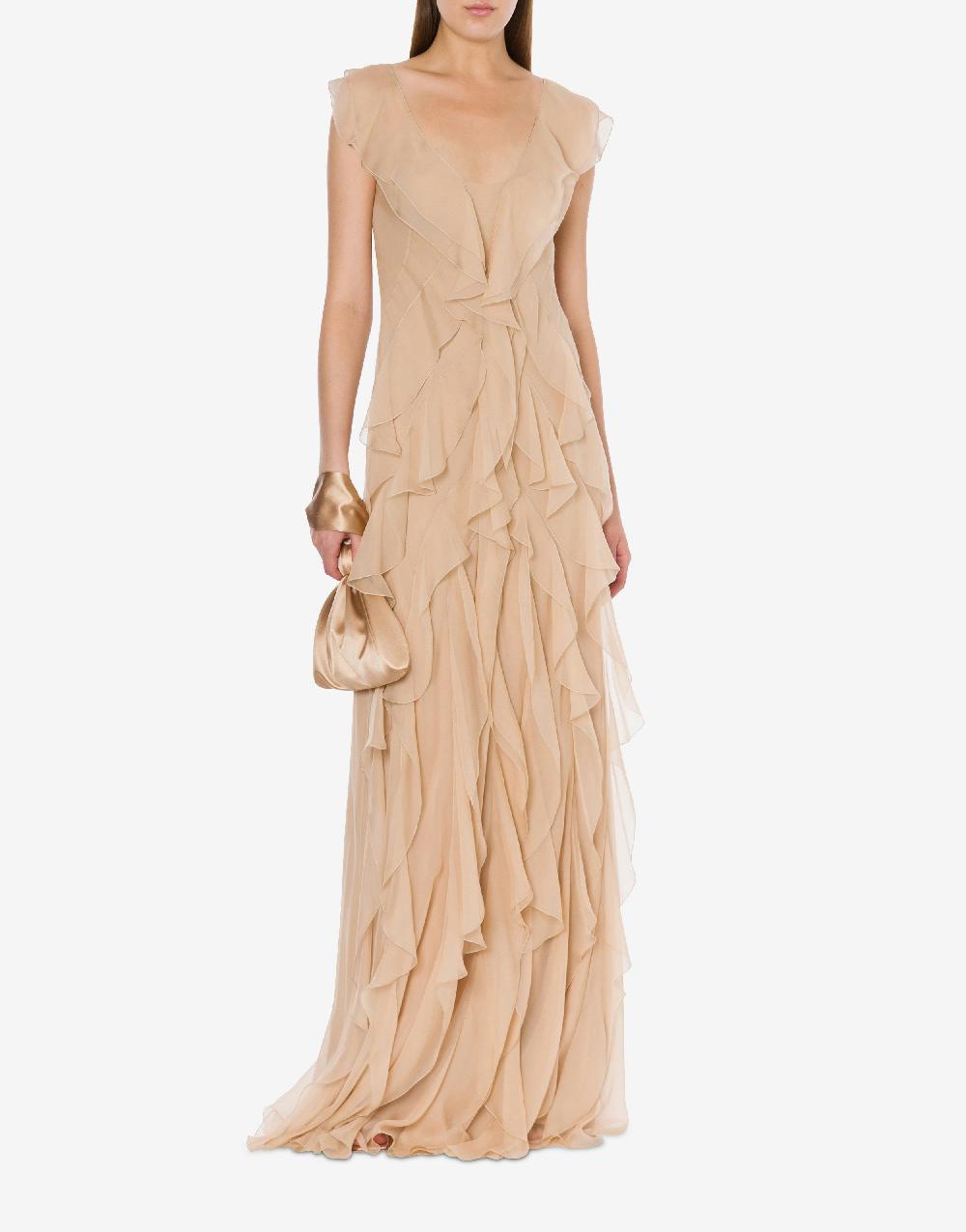 Alberta Ferretti Abito in chiffon organico Cocktail Affare Del Giorno