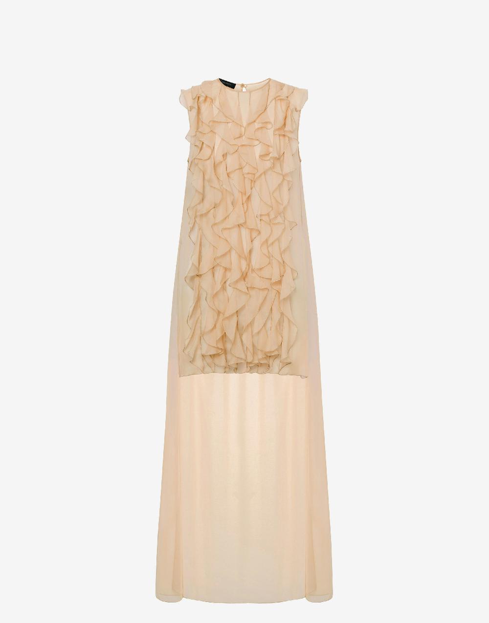 Alberta Ferretti Blusa in chiffon organico con ruches