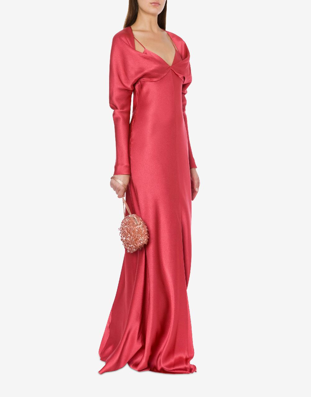 Alberta Ferretti Abito lungo in raso Cocktail Novità
