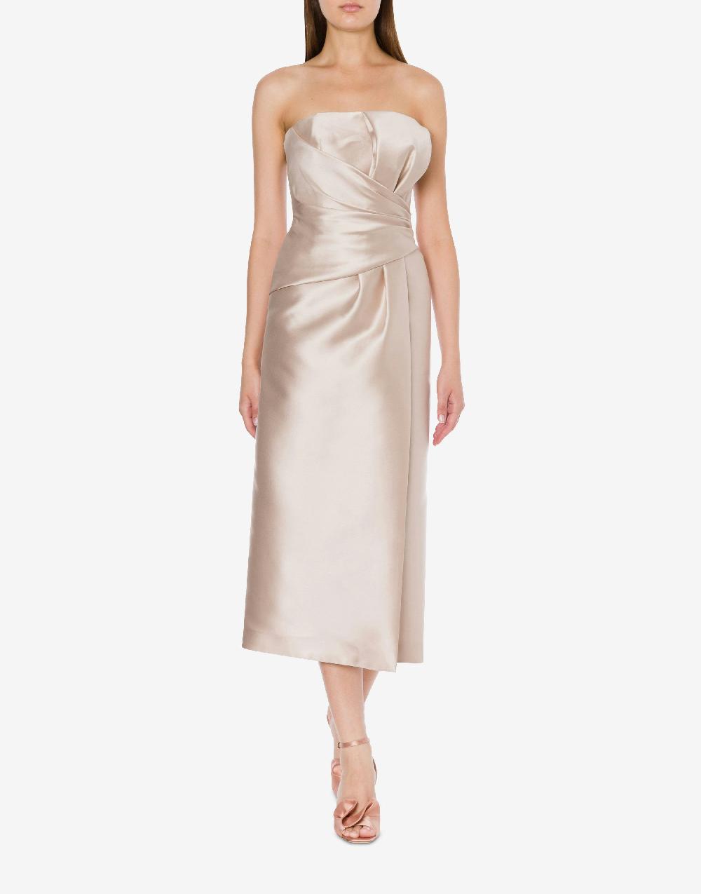 Alberta Ferretti Abito longuette in mikado Cocktail Sconto