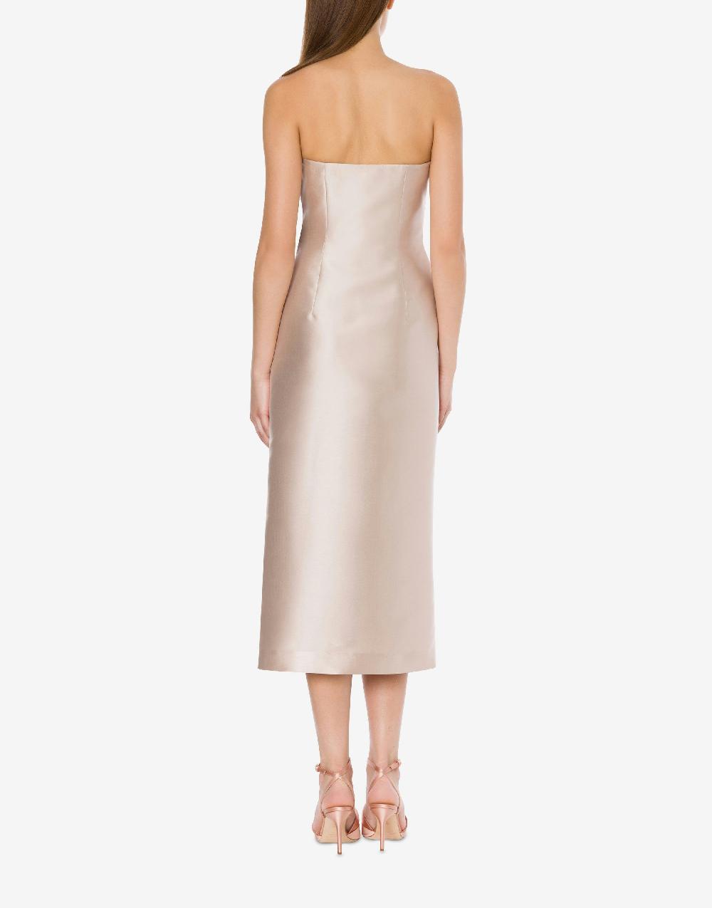 Alberta Ferretti Abito longuette in mikado Cocktail Sconto