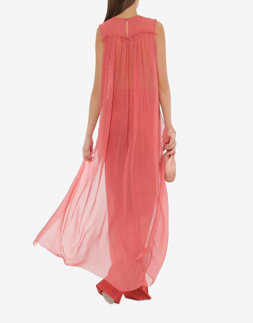 Alberta Ferretti Blusa in chiffon organico con ruches Offerta