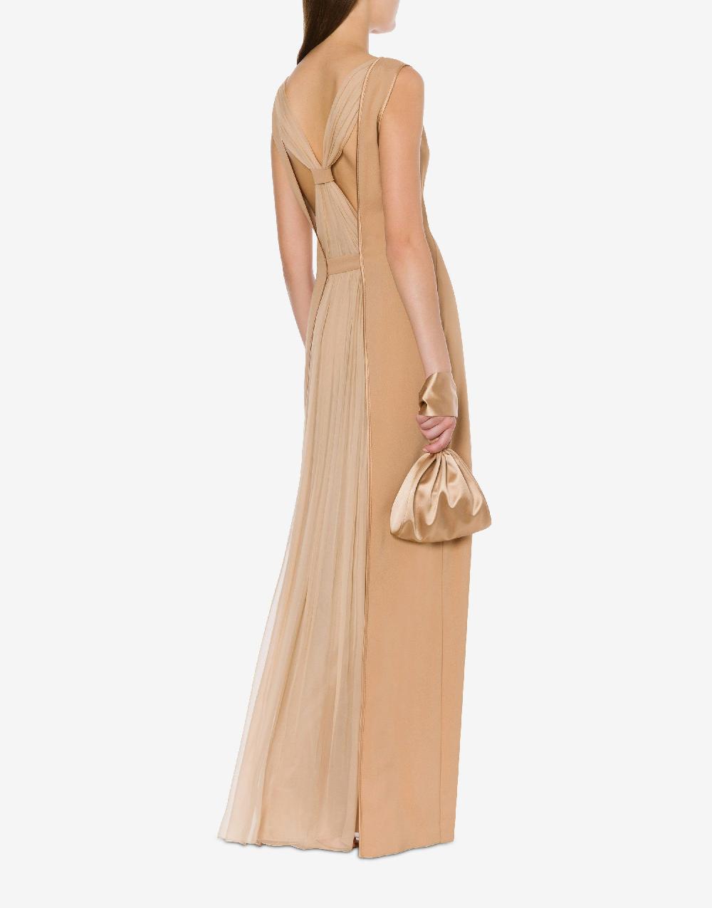Alberta Ferretti Abito lungo in enver satin Vendita Calda