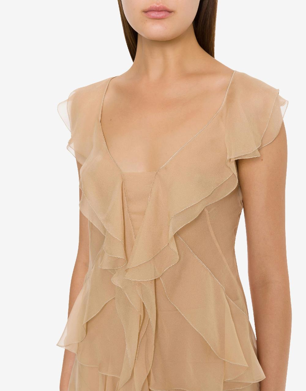 Alberta Ferretti Top in chiffon organico Saldi Di Fabbrica
