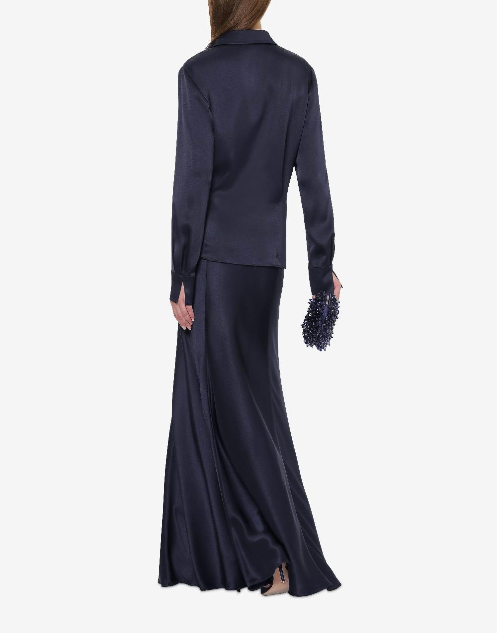 Alberta Ferretti Gonna lunga in raso 2025