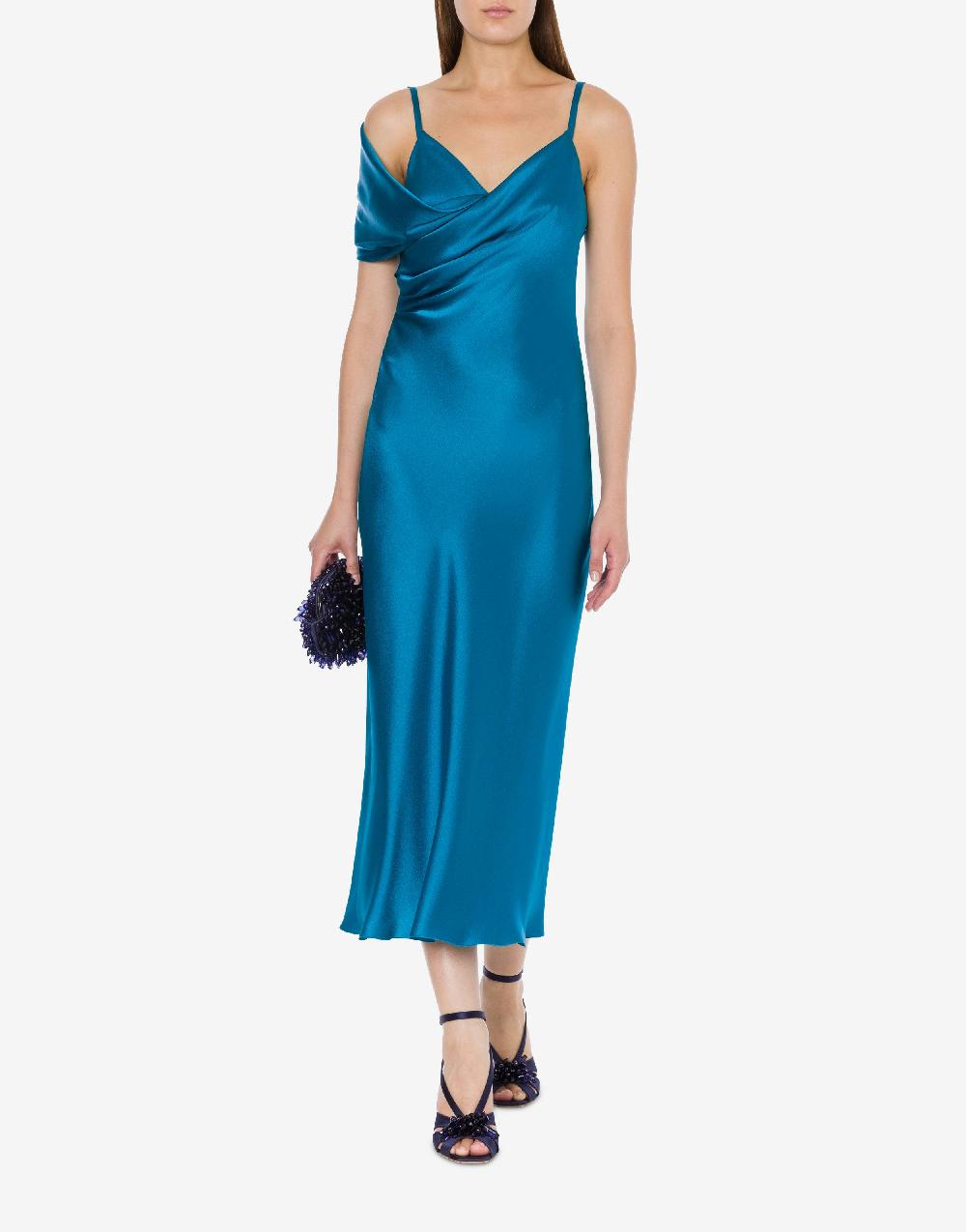 Alberta Ferretti Abito longuette in raso Cocktail In Linea