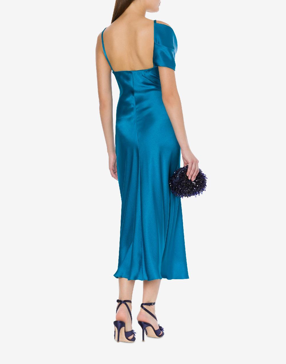 Alberta Ferretti Abito longuette in raso Cocktail In Linea