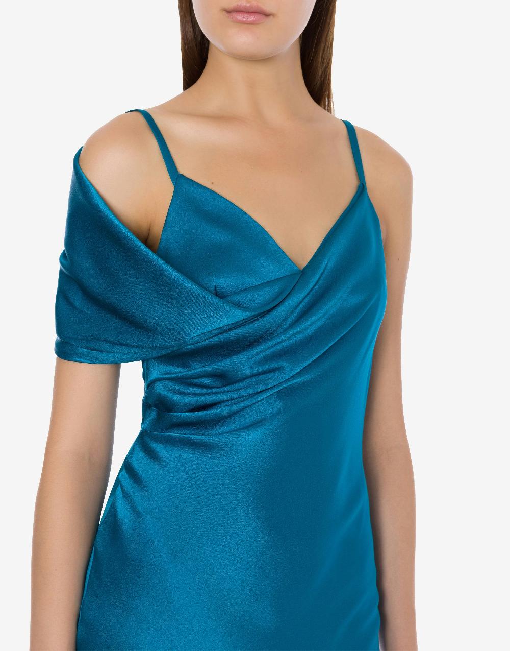 Alberta Ferretti Abito longuette in raso Cocktail In Linea