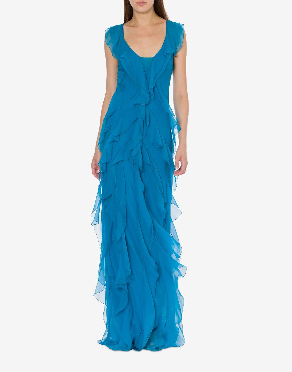 Alberta Ferretti Abito in chiffon organico Cocktail Nuovo