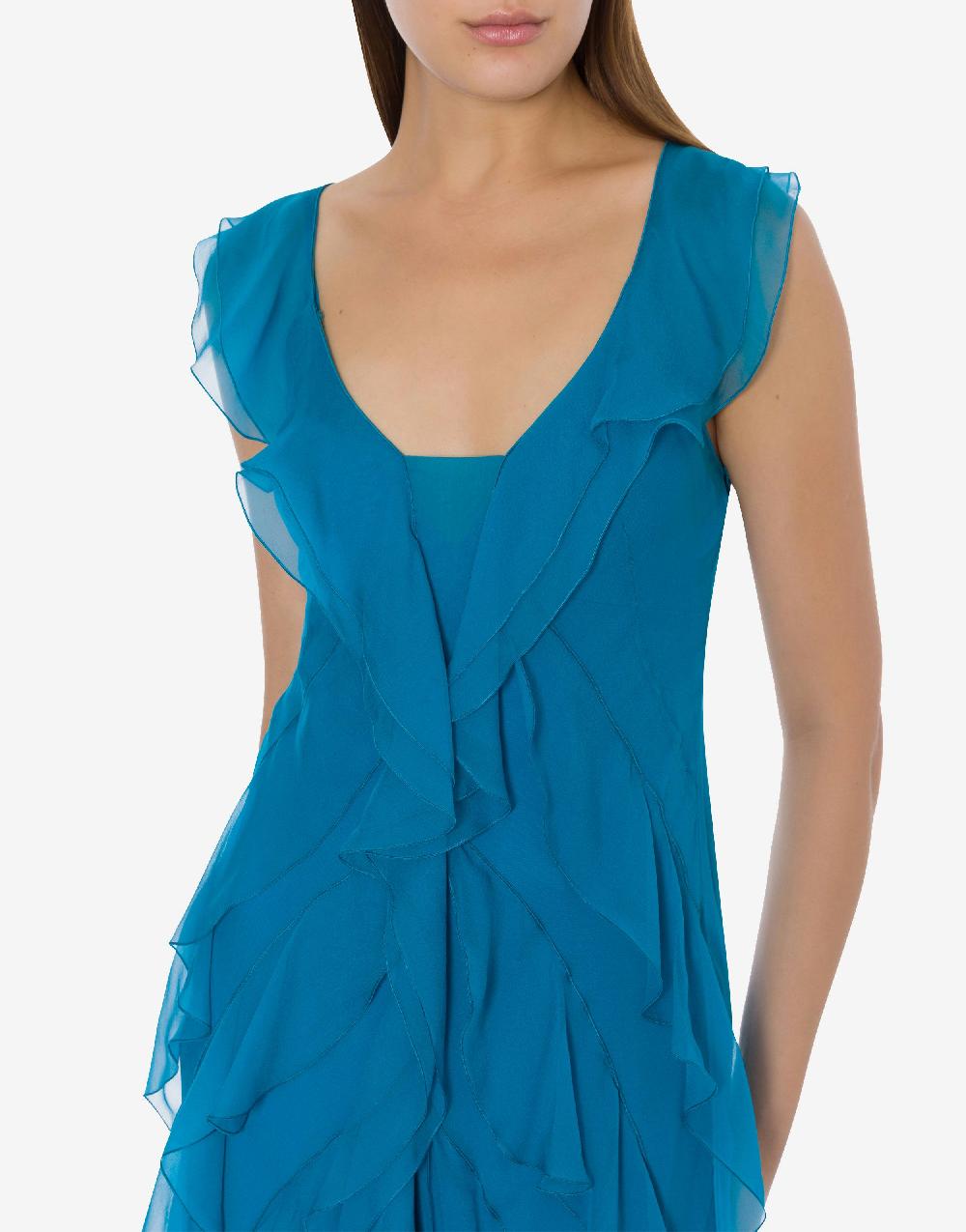 Alberta Ferretti Abito in chiffon organico Cocktail Nuovo