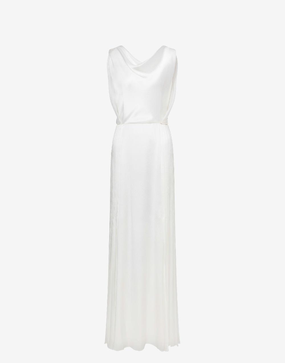 Alberta Ferretti Abito in raso con plissé Cocktail