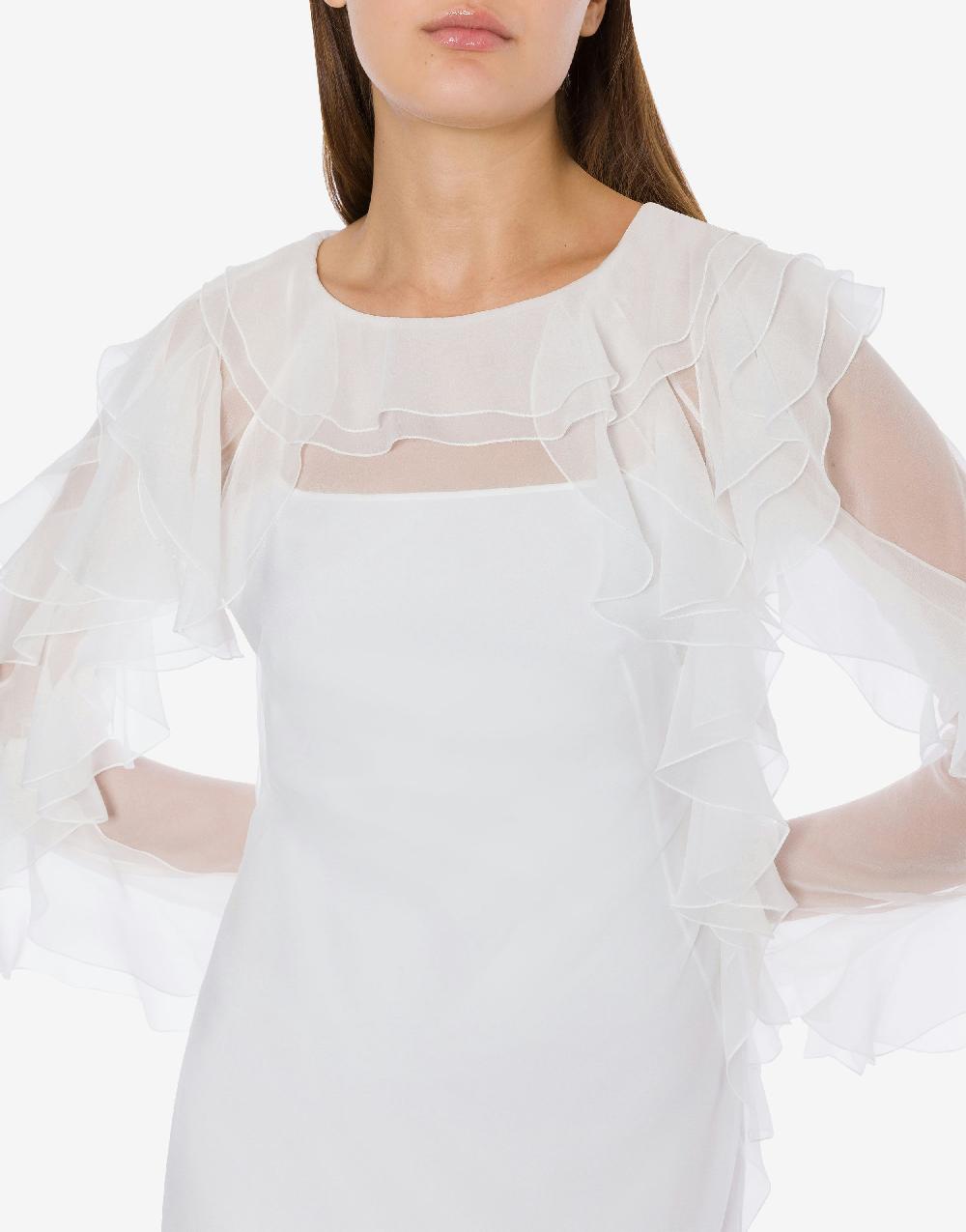 Alberta Ferretti Abito lungo in chiffon organico Cocktail Promozione
