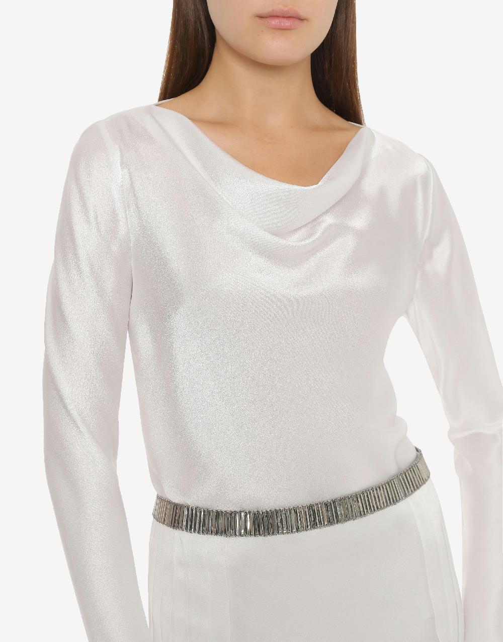 Alberta Ferretti Blusa in raso Cocktail Spedizione Gratuita