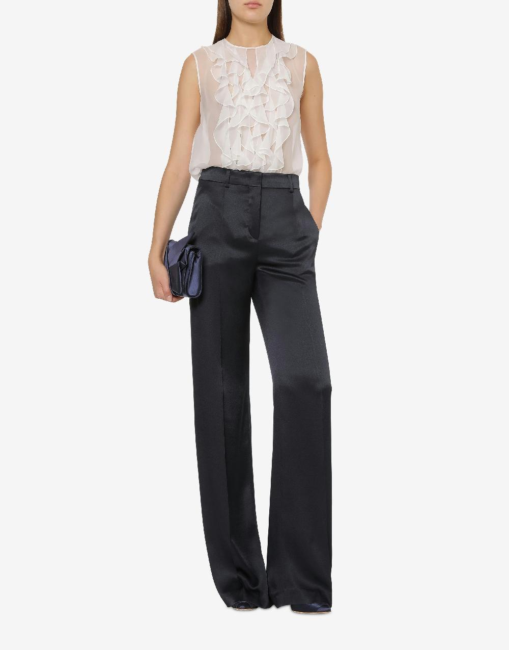 Alberta Ferretti Top in chiffon organico Consegna Veloce