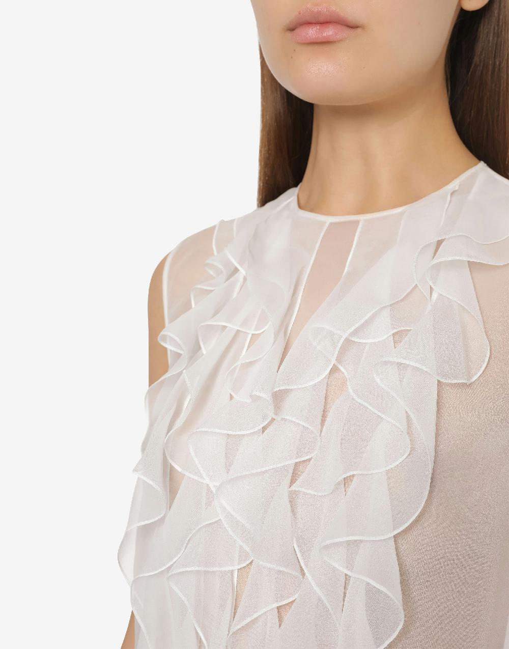 Alberta Ferretti Top in chiffon organico Consegna Veloce