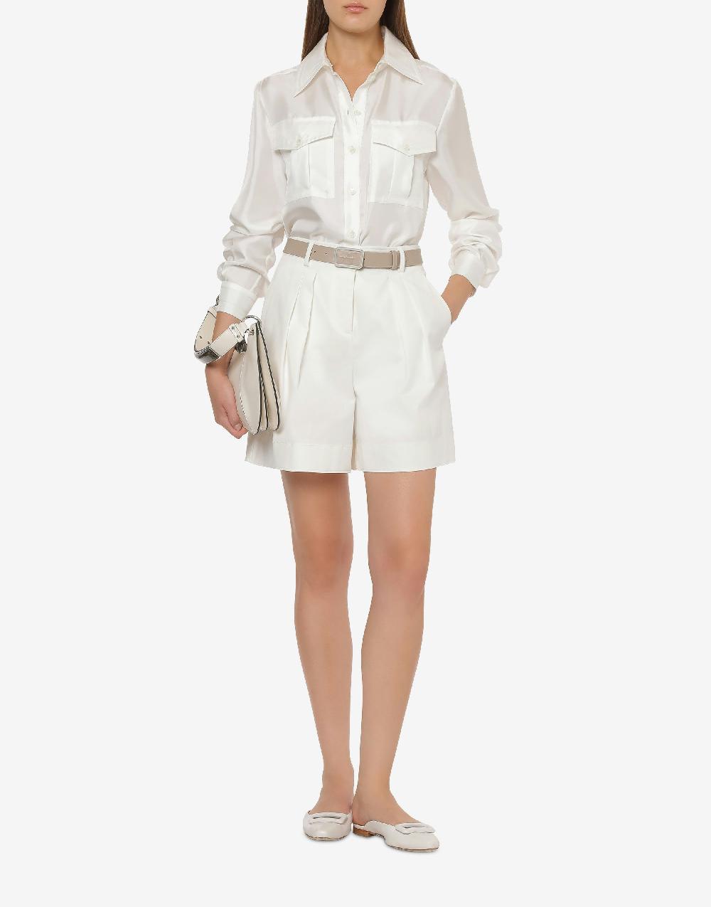 Alberta Ferretti Short in tela di cotone stretch Offerta