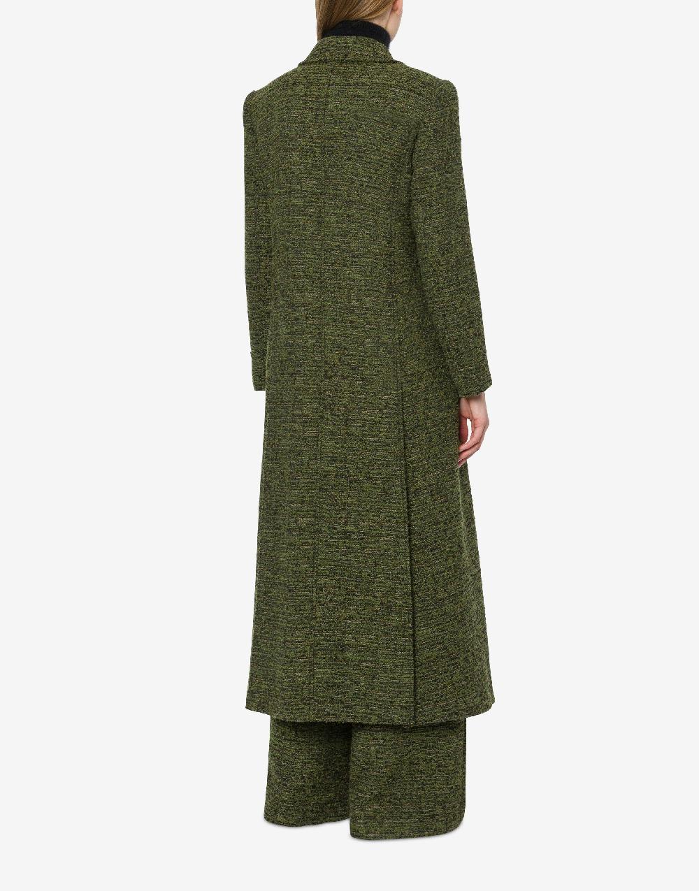 Alberta Ferretti Cappotto doppiopetto in tweed bottonato Online